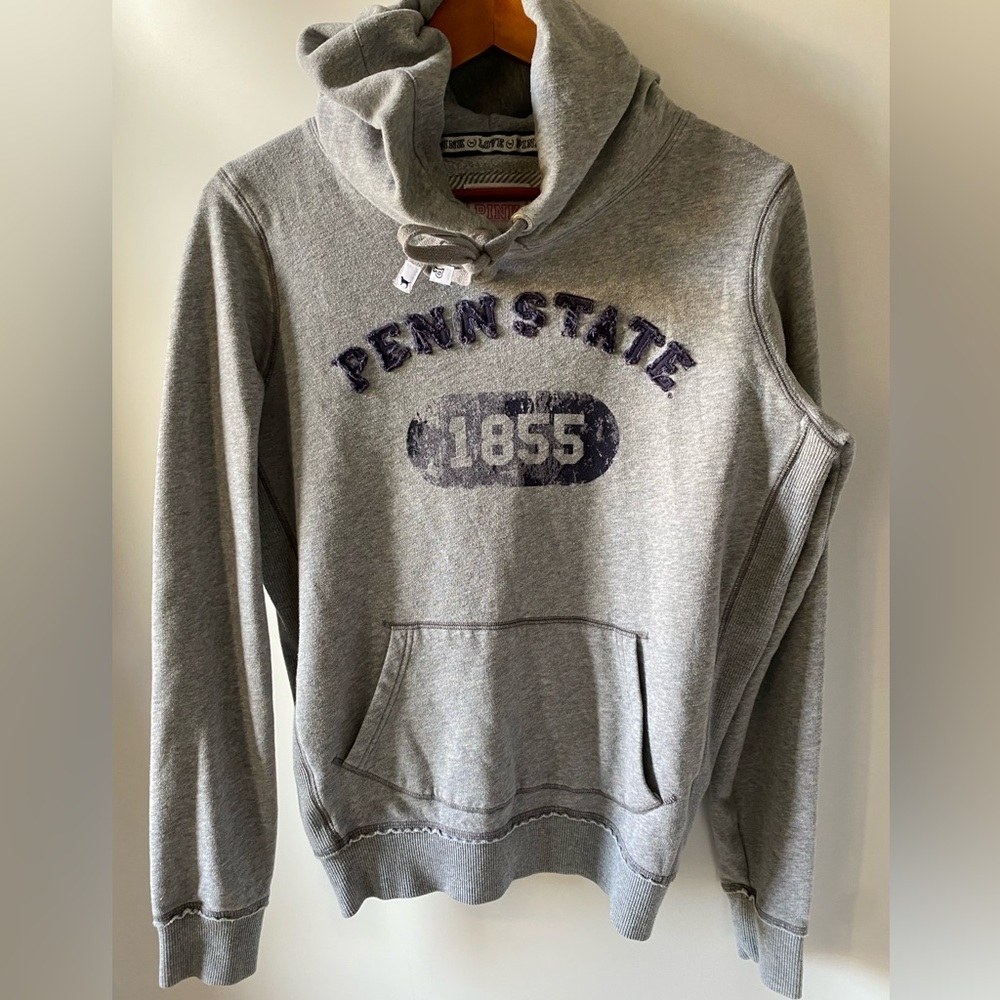 PINK VS Penn State University Gray Hoodie Pullover Size Large